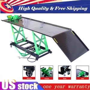 Mobile Air Hydraulic ATV/Motorcycle Lift Table 1000 Lb. Manual/Pneumatic Jack - Picture 1 of 22