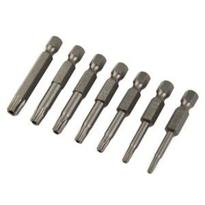 7-Pack 1/4 Hexagonal 5-Point Magnetic Torx-T40 Screwdriver Bit 50mm New - Picture 1 of 12