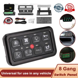 8 Gang Switch Panel Universal Relay Circuit Breaker Control Box Light Bar Switch - Picture 1 of 10