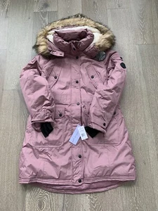 NWT Madden Girl dusty rose hooded puffer jacket size Large - Picture 1 of 6