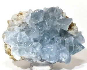 2.2" 120g Sky Blue Celestite Cluster Geode Crystal Mineral Stone from Madagascar - Picture 1 of 4