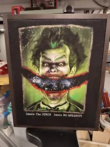 DC Universe Comics Batman Joker Screen print Wall Art customs frame - Picture 1 of 3