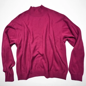 Pendleton Pullover Herren XL Burgund Stehkragen 100% Baumwolle USA Vintage ***LESEN*** - Bild 1 von 11