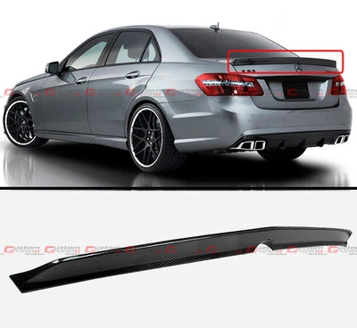 FOR 2010-16 MERCEDES BENZ W212 E63 AMG SEDAN HIGHKICK CARBON FIBER TRUNK SPOILER - Image 1 of 3