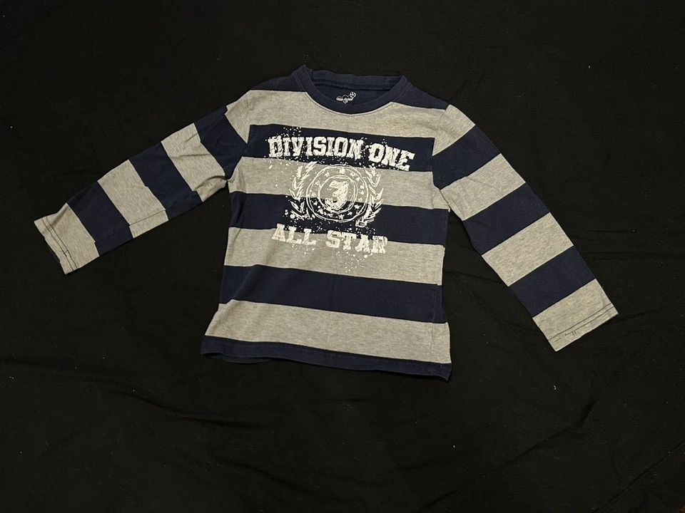 Camisa Okie Dokie Niños Talla L/G 7 Gris Gráfico Manga Larga División Uno Foto 1 de 4