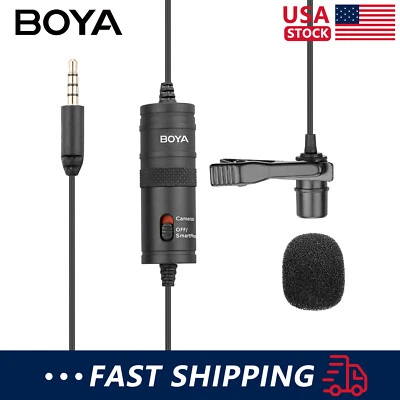 BOYA BY-M1 Clip-on Microphone 3.5mm Lavalier Lapel For Mobile Phone PC Recording - Image 1 of 4