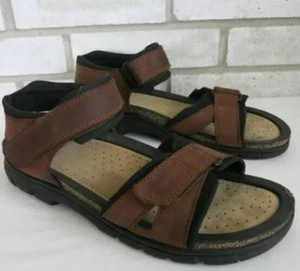 Sandalias de cuero con correa de gladiador Ecco para hombre zapatos calzado Chanclas Kutsu talla 12 46 - Imagen 1 de 6
