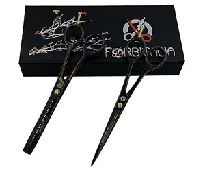 SET FORBICI BARBIERE PARRUCCHIERE PER SFOLTIRE E TAGLIO CAPELLI RASOIO ACCIAIO - Foto 1 di 7