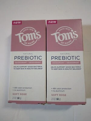 2X TOMS OF MAINE DESODORANTE PREBIÓTICO NATURAL ROSA SUAVE 2,1 oz/60 g   Foto 1 de 4