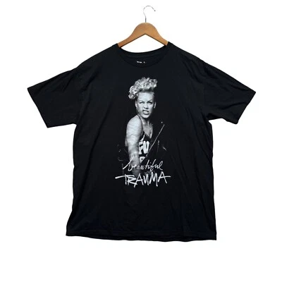 Camiseta Pink Beautiful Trauma World Tour Doble Cara Concierto Negra 2018 talla 2XL Foto 1 de 3