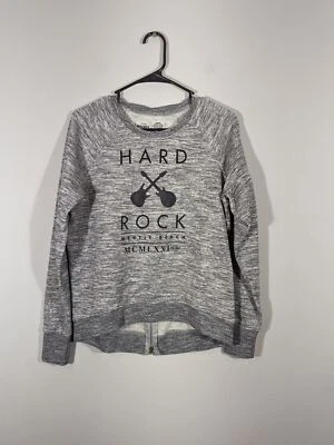 Sudadera Hard Rock Café Mujer Talla M Gris Mirto Playa Gráfico Pullover Foto 1 de 4
