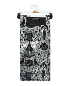 Way To Celebrate Halloween SPOOKY Plush Throw Blanket 50" x 60" Gray - Picture 1 of 8