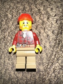 Lego City FLANNEL SHIRT Logger Minifigure LUMBERJACK Set 60059 Logging Truck