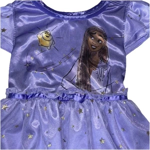 Disney Girls Nightgown Wish Adorable Purple Size 6 Sparkly - Picture 1 of 7