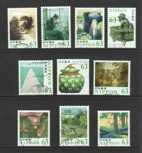JAPAN 2021 WORLD OF ARTS SERIES NO. 3 63 YEN COMP. SET OF 10 STAMPS IN FINE USED - Picture 1 of 7