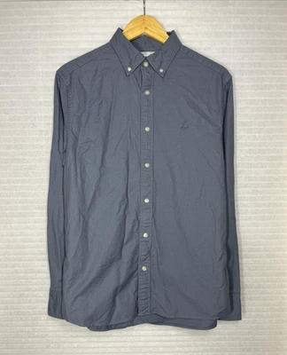 Charles Tyrwhitt Oxford Shirt Mens Medium Slate Blue Slim Fit Button Up - Image 1 of 4