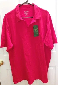 New With Tags Woolrich Polo Shirt Men's Red Short Sleeve 100% Cotton Size XL - Picture 1 of 5