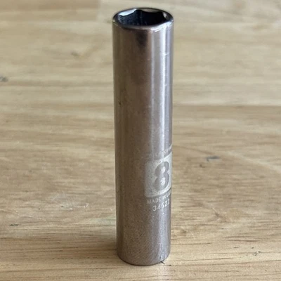 Craftsman 8mm Deep Socket 1/4" Drive 6 Point Easy Read 34622 USA READ! - Image 1 of 4