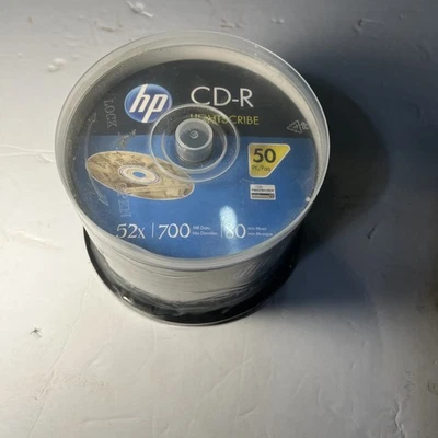 Discos CD-R HP Lightscribe 50 PK 52X 700 MB 80 min música NUEVO SELLADO. BIN M # 454 Foto 1 de 4