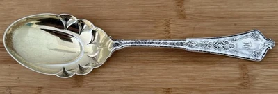 EARLY TIFFANY PERSA ESTERLINA 9” CUCHARA DORADA DE BAYAS O VERDURAS Foto 1 de 4