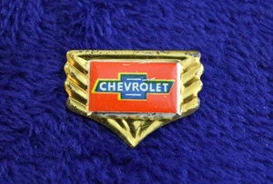Vintage Metal Chevy Bowtie Crest Hat lapel Pin Accessory GM Camaro Truck Impala - Picture 1 of 3