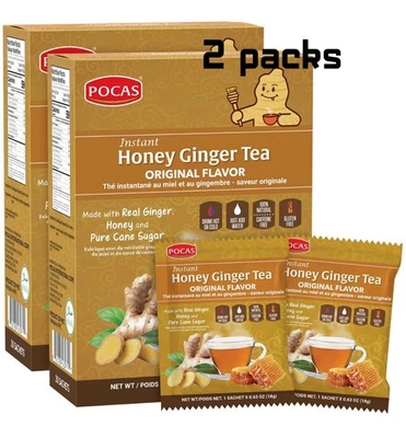 Pocas 蜂蜜姜茶原装速溶 (2x20 包)有效期至:04/27 免运费 — 第 1/3 张图片