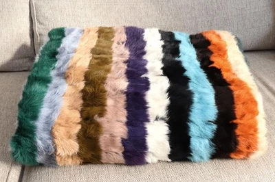 Cubierta de la Piel Colcha Sofá Chaleco Permanecer Rayas Multicolor - Imagen 1 de 4