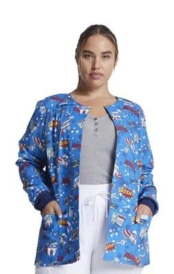 NWT Dickies Scrub Top~Jacket~Dental~Teeth~Brush~Floss~Rinse~Pockets~4XL - Image 1 of 4