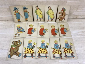 1930s Sewing Cards -- Needlework Patterns Lace up Learn to Sew LOT OF 15 - Picture 1 of 13