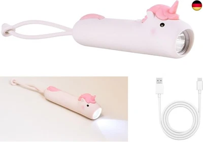 Yuragim Aufladbar Taschenlampe, Einhorn LED Kindertaschenlampe, High Lumen