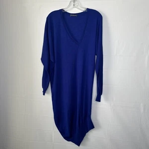 Alexander McQueen cashmere tunic McQueen jumper dress electric blue One Size. - Picture 1 of 11