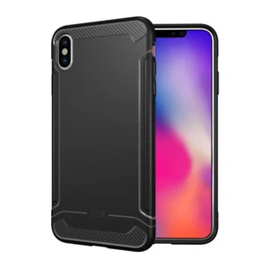 For Apple iPhone Xs Max, TUDIA Lightweight Carbon Fiber TPU Cover Case - Picture 1 of 22