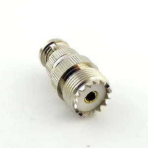 UHF SO-239 SO239 Female to BNC Male Plug Straight RF Adapter Connector Converter - Picture 1 of 6
