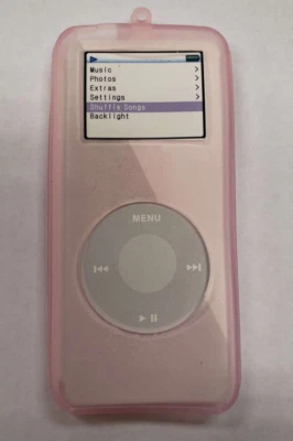 iPod Pink Silicone Case for iPod Nano 2nd Generation w/ Free Screen Protector  - Image 1 of 4