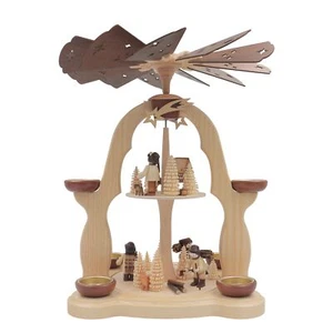 Legler 2 plantas mesa, luz de té, pirámide boscosos cazadores decoraciones navideñas - Imagen 1 de 7