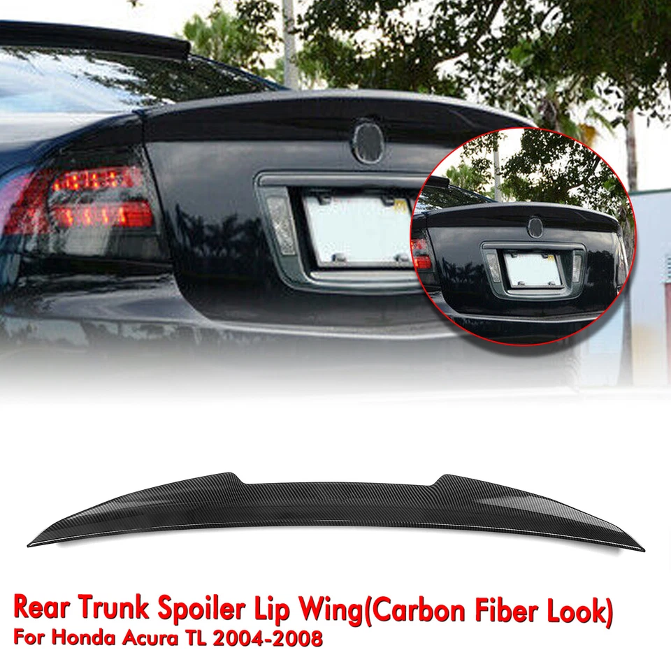 Carbon Fiber Look Rear Spoiler Lip Wing For Honda Acura TL 2004-2008 2005 2006 — 第 1/4 张图片
