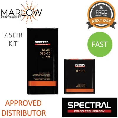 NOVOL SPECTRAL KLAR 525-00 VHS LACQUER + H6115 FAST HARDENER 7.5LTR KIT