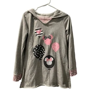 Disney Parks Minnie Mouse Balloons Hoodie Long Sleeve Gray XL - Picture 1 of 14