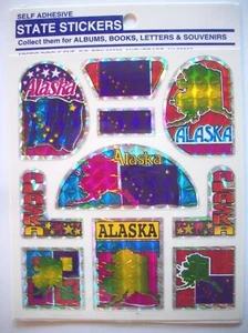 ALASKA foiled hologram stickers unopen package - Picture 1 of 2