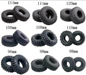 4pcs 1.9" Tyres Tire Rubber Wheel Tire for 1:10 RC Rock Crawler TRX4 D110 Axial - Picture 1 of 21