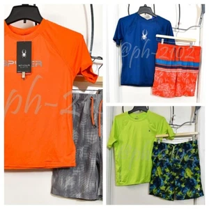 Spyder BOYS Youth 2-piece Swim Set BLUE, ORANGE , GREEN S M L XL - Picture 1 of 45