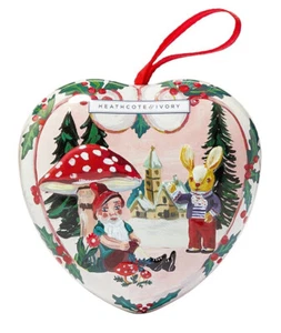 NATHALIE LÉTÉ Seife in Herz-Dose "Forest Folks / Christmas" HEATHCOTE IVORY NEU - Bild 1 von 6