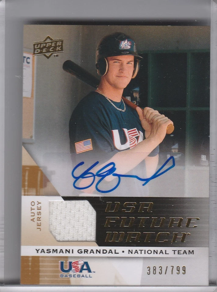 2009 UPPER DECK #UFWA-18 YASMANI GRANDAL AUTOGRAPH RC USA JERSEY DODGERS 383/799 - Image 1 of 1