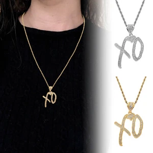 Collar Colgante Xo Letra 2026 Nuevo Para Accesorios de Moda Joyería Oro Plata - Imagen 1 de 12