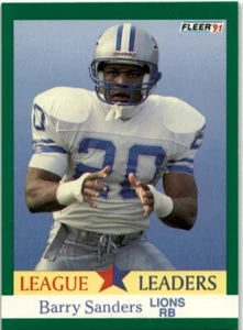 1991 Fleer Barry Sanders Detroit Lions #415 - Picture 1 of 2