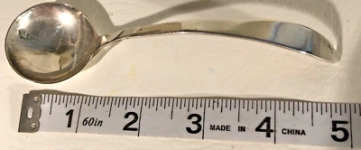 Antigua cuchara salsa de desierto de 5" de caña Barton Sterling .925 Foto 1 de 4