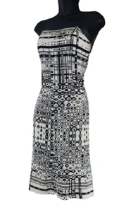 David Meister art deco corseted A-line skirt silk Dress Sz 6 rhinestones - Picture 1 of 9