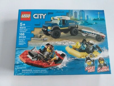 New LEGO City Police Boat Transport 60272 ~ 166 Pieces ~ Factory Sealed - Image 1 of 3