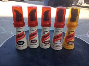 Johnson's Self-Shining Polish - 5 vintage plastic bottles - Picture 1 of 2