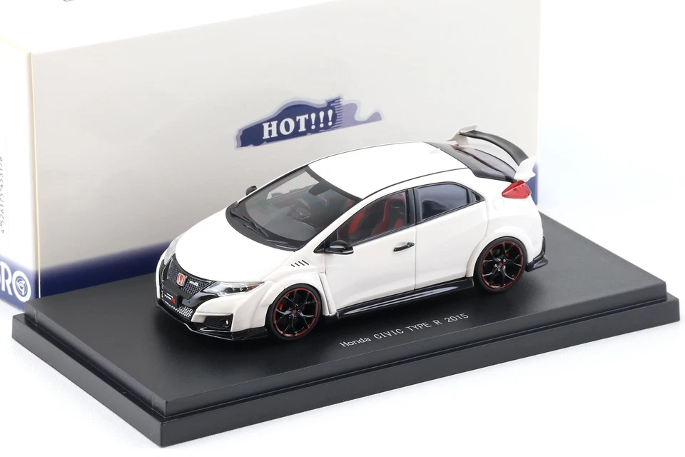 EBBRO 45366 1/43 Honda Civic Type R 2015 Campionato Bianco Japanese Lic. Piatto